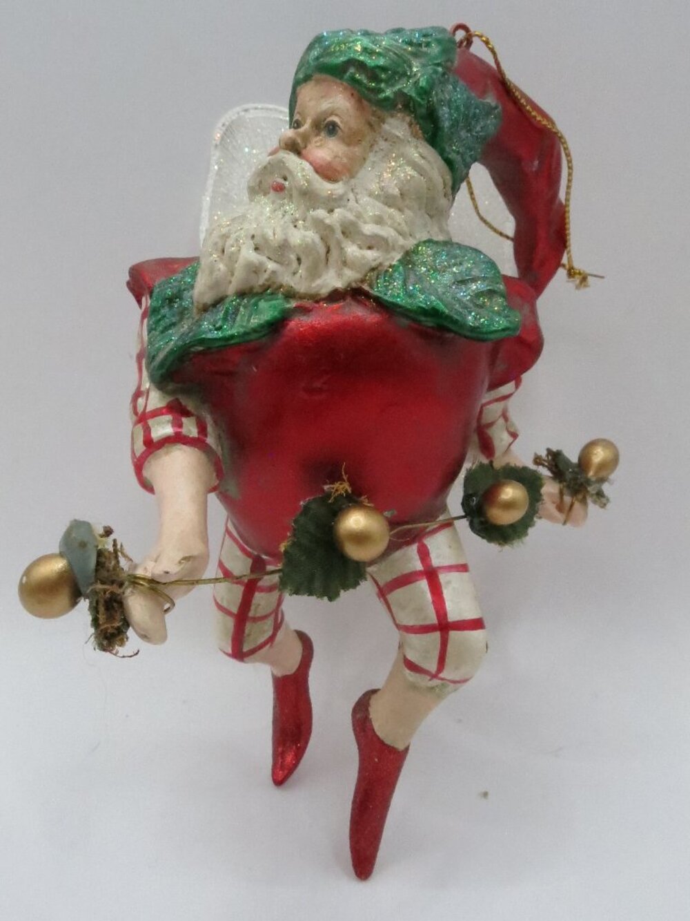 Mark Roberts Christmas Tree Ornament Resin Fairy Winged Santa Mini Series 5.5"